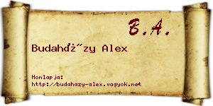 Budaházy Alex névjegykártya
