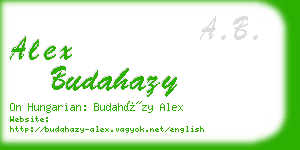 alex budahazy business card